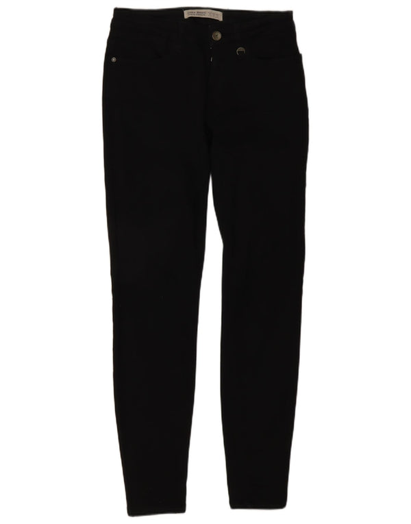 Zara Womens Skinny Jeans EU 34 2XS W24 L28 Black Cotton