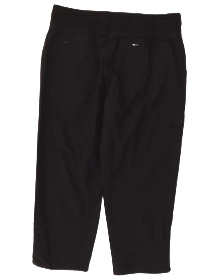 EDDIE BAUER Womens Straight Cargo Capri Trousers  Medium W30 L22 Black