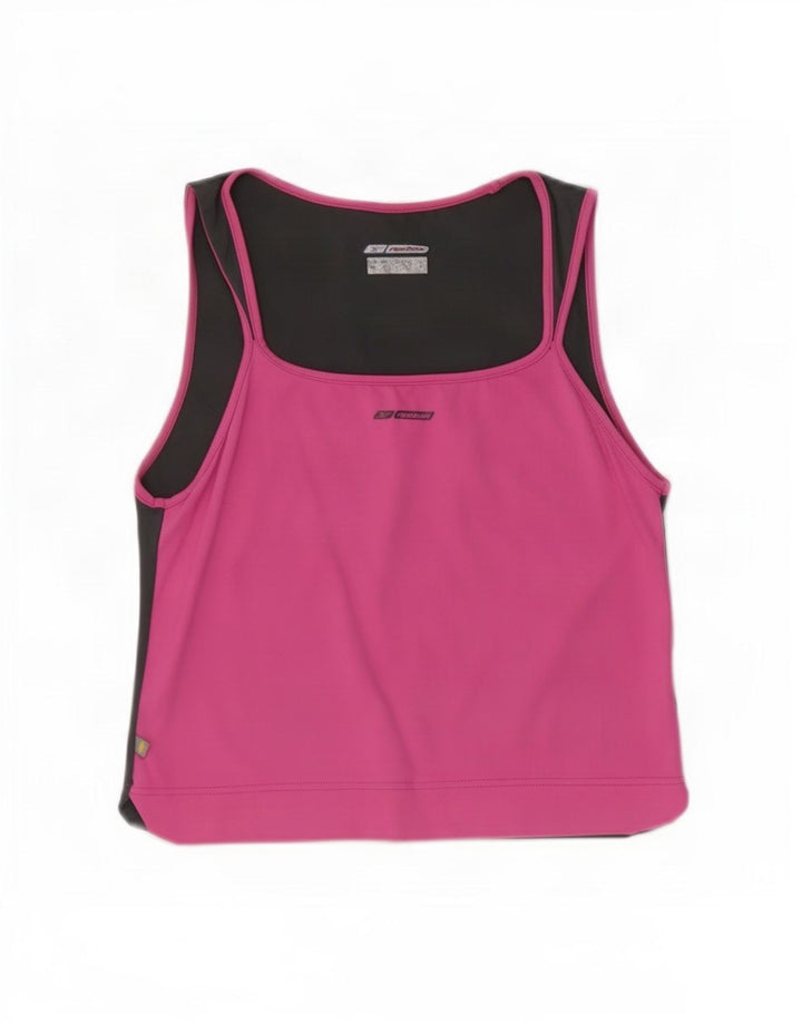 Reebok Womens Cami Top UK 14 Medium Pink Colorblock