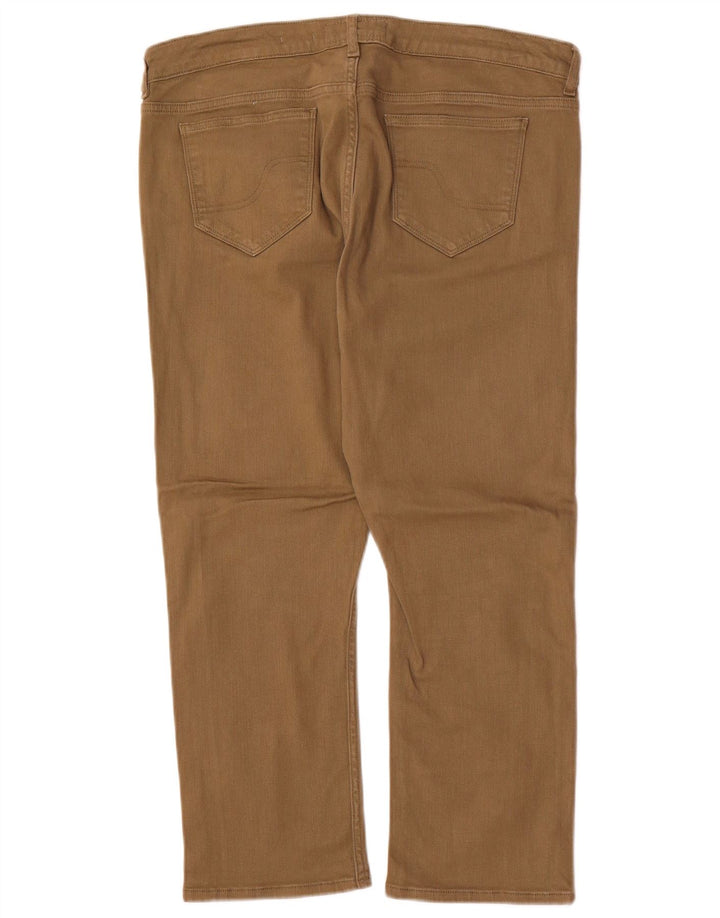 Calça capri reta feminina FAT FACE W34 L23 algodão marrom