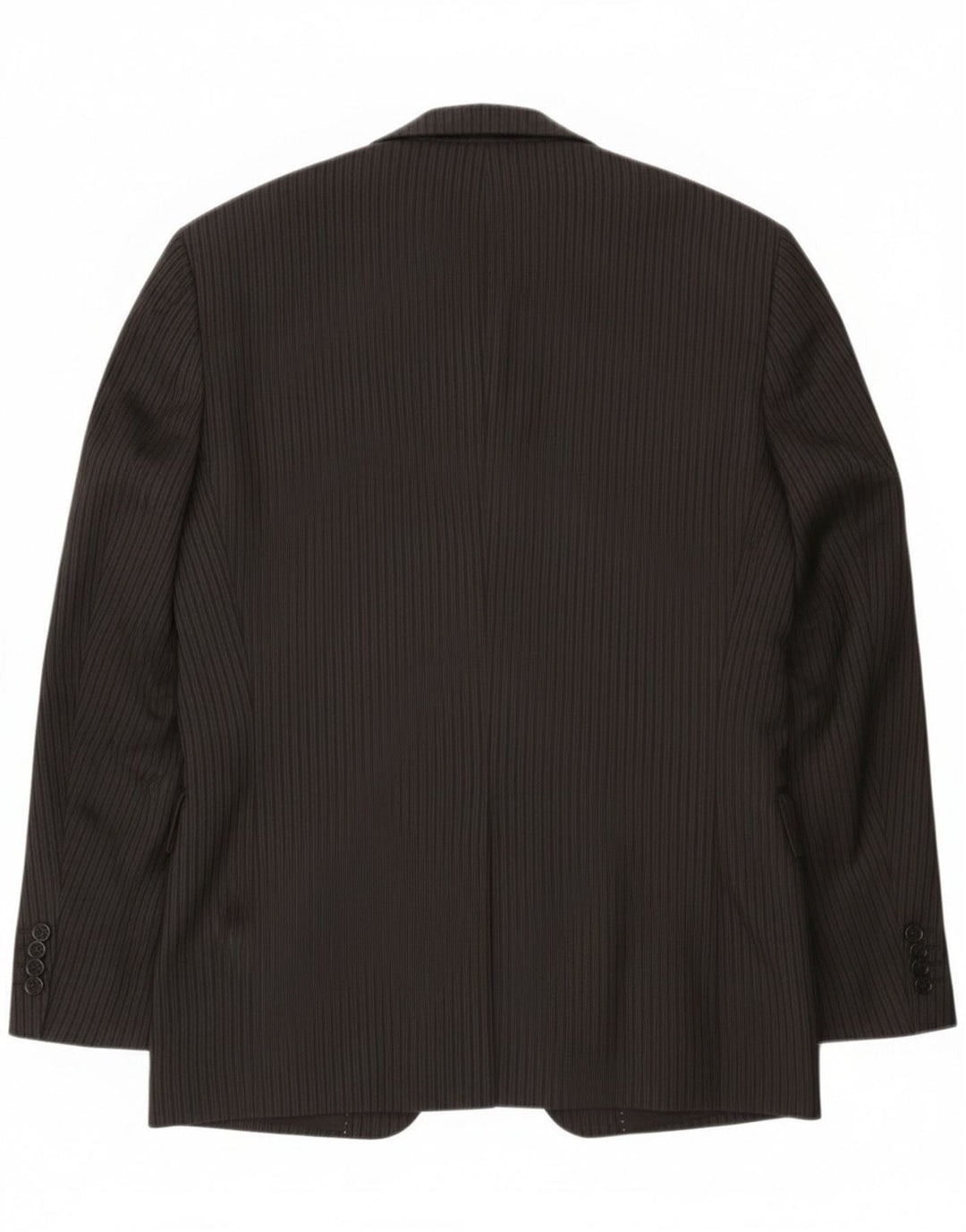 Paoloni Mens 3 Button Blazer Jacket IT 48 Medium Black Pinstripe