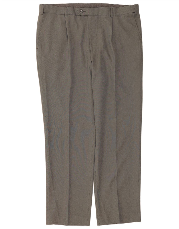 Marks & Spencer Herre Regular Fit Suit Bukser W38 L31 Grå polyester
