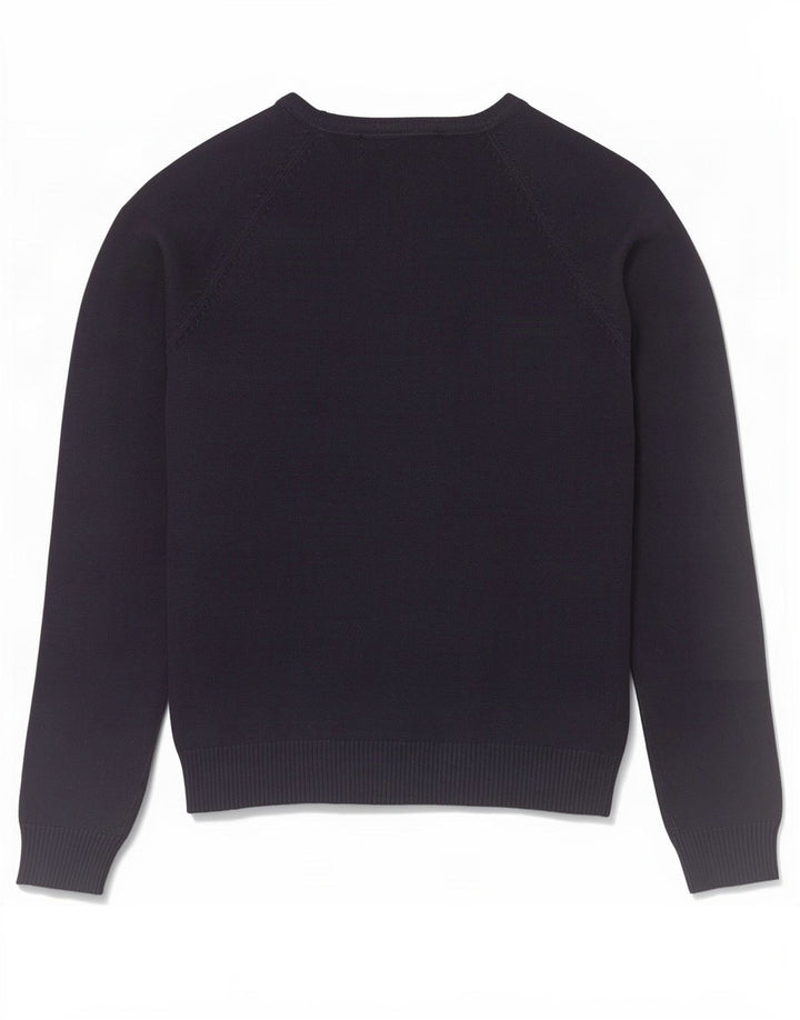 Zara Pull col V pour femme UK 12 Bleu marine moyen