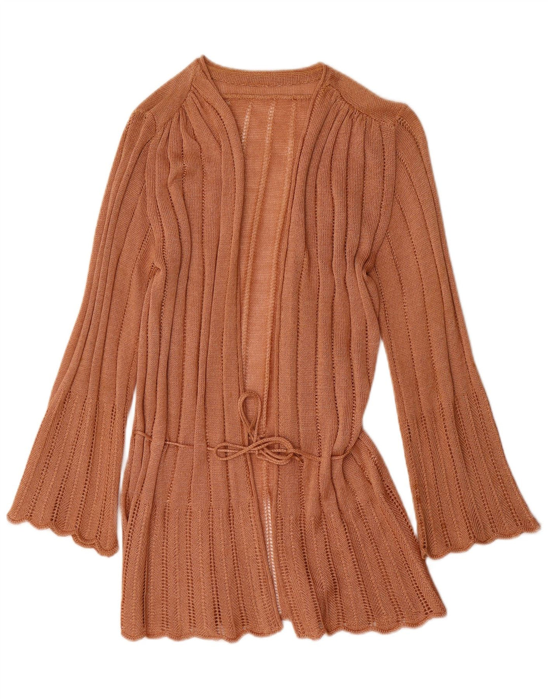 Vintage Womens Wrap Cardigan Sweater IT 44 Medium Brown Acrylic