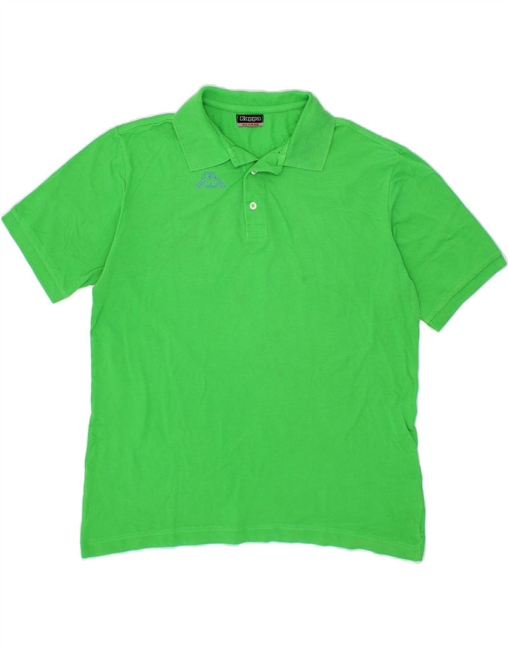 KAPPA Mens Polo Shirt XL Green Cotton Vintage Kappa and Second-Hand Kappa from Messina Hembry 