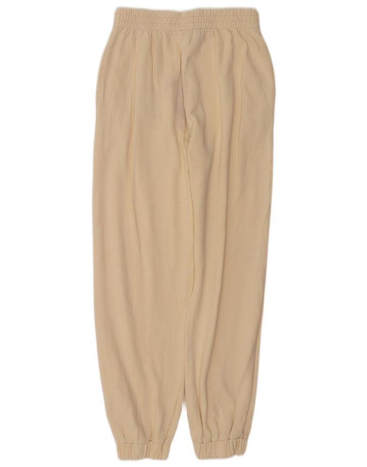 Zara Womens Tracksuit Trousers Joggers UK 12 Medium Off White