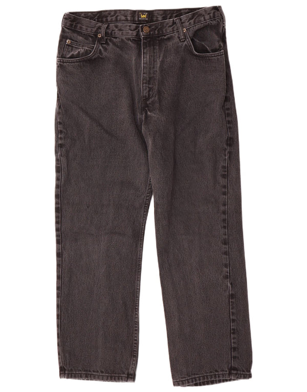 Lee Mens Brooklyn Comfort Straight Jeans W38 L30 Grå Bomuld