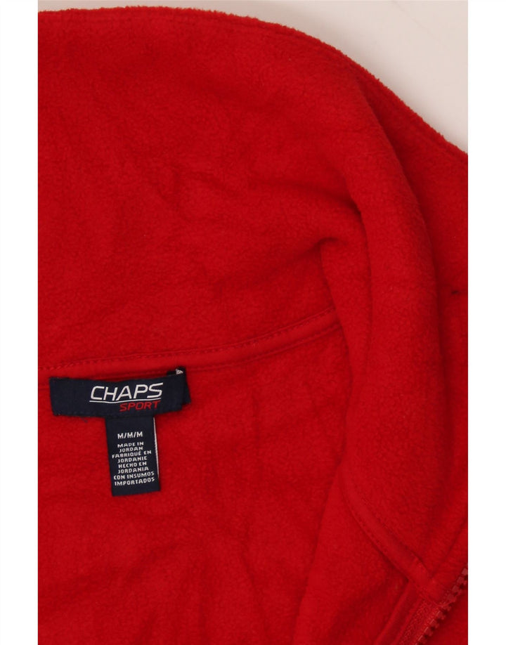 CHAPS Womens Fleece Gilet UK 14 Medium Red Polyester Vintage Chaps and Second-Hand Chaps from Messina Hembry 