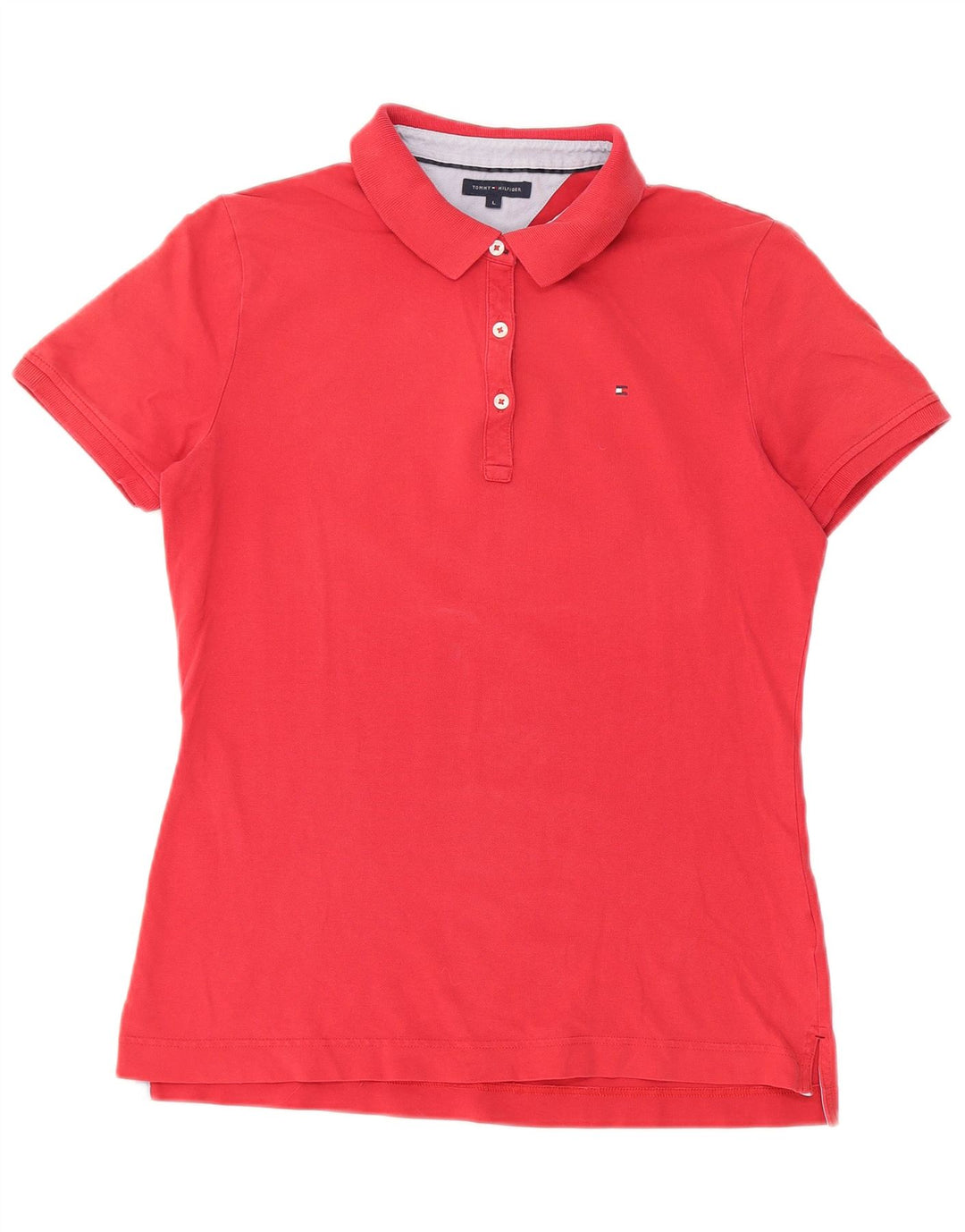 Tommy Hilfiger Womens Polo Shirt UK 14 Large Red