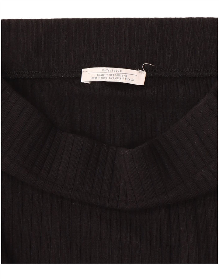 Zara Womens Knit Midi Skirt Small W26 Black
