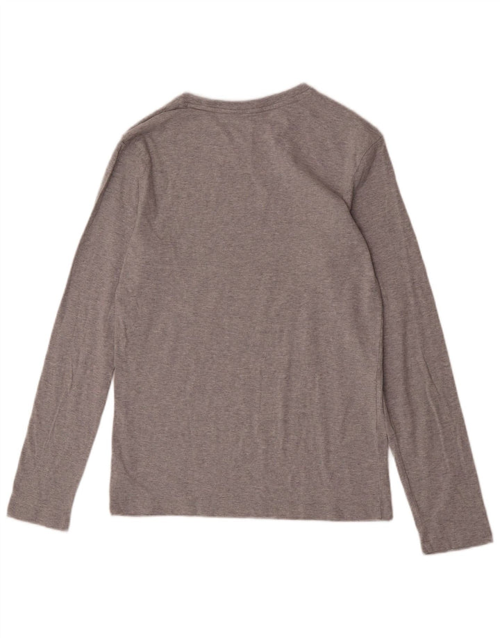 Calvin Klein Boys Regular Graphic Top Long Sleeve 14-15 Years Grey Cotton