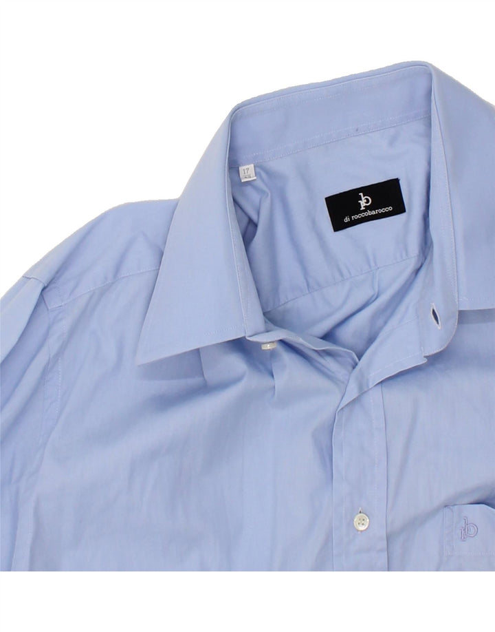 ROCCOBAROCCO Mens Shirt Size 17 43 XL Blue Cotton Vintage Roccobarocco and Second-Hand Roccobarocco from Messina Hembry 