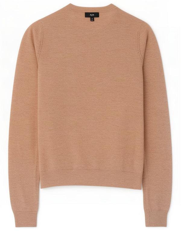 Topshop Γυναικείο πουλόβερ με λαιμόκαυστο UK 8 Small Beige Polyester