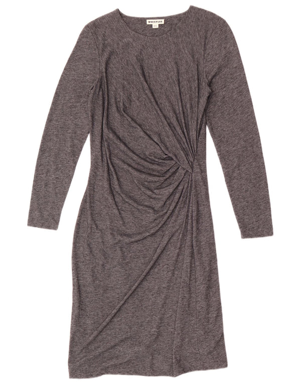 Abito tubino a maniche lunghe da donna Whistles UK 12 Grigio medio chiazzato