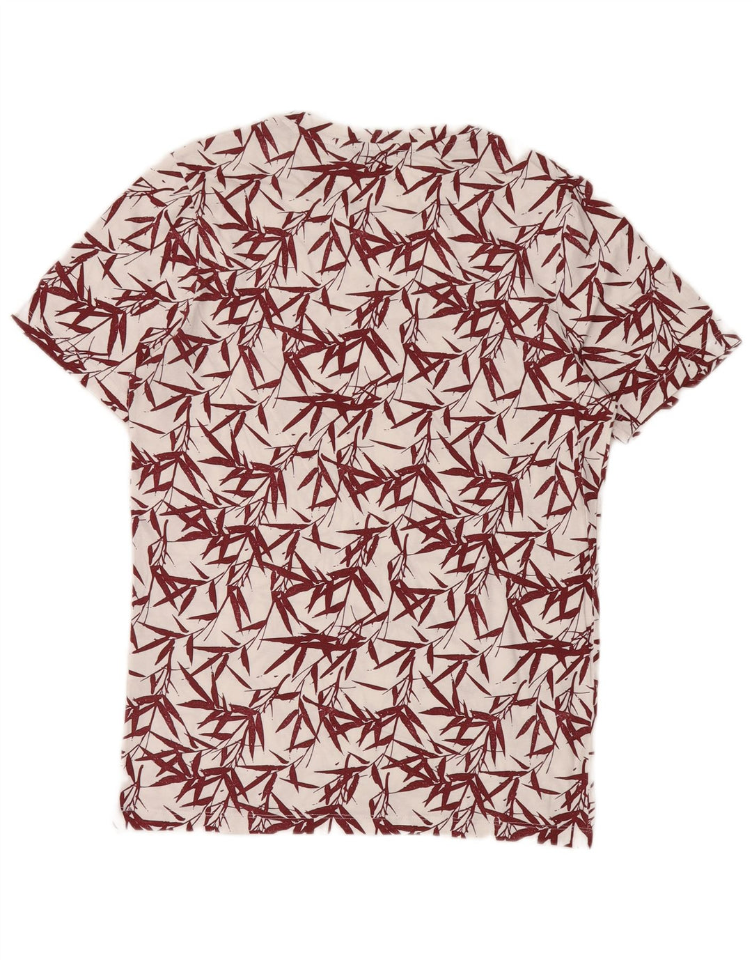 Jack & Jones Mens T-Shirt Top Medium White Floral Cotton