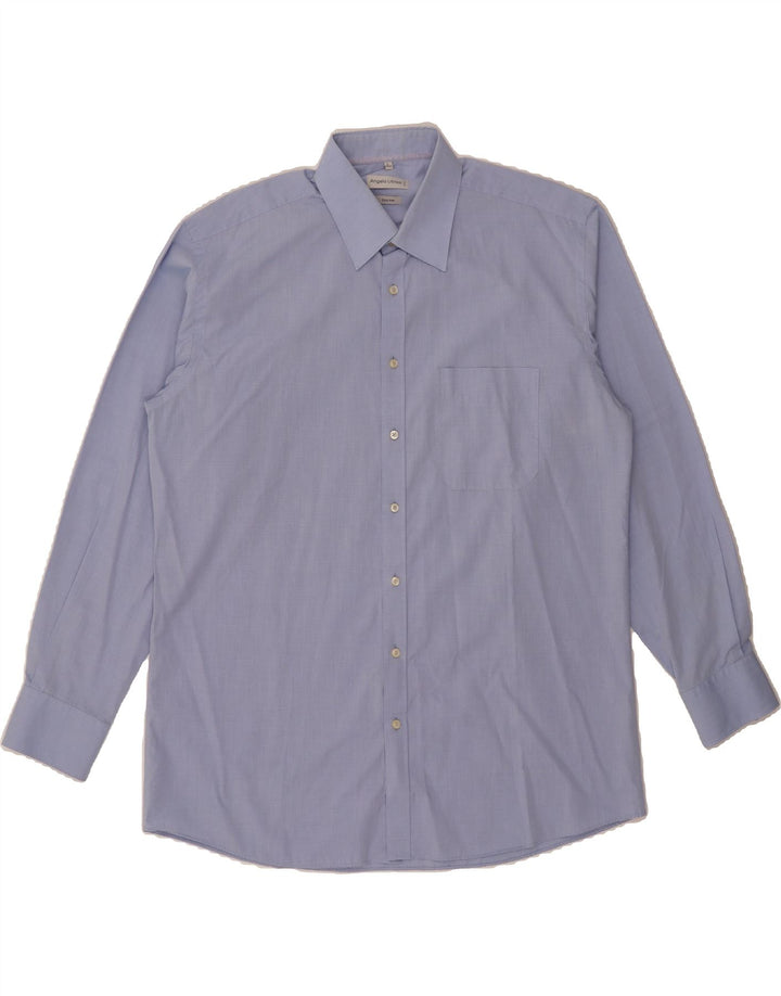 ANGELO LITRICO Mens Shirt Size 41/42 Large Blue Cotton Vintage Angelo Litrico and Second-Hand Angelo Litrico from Messina Hembry 