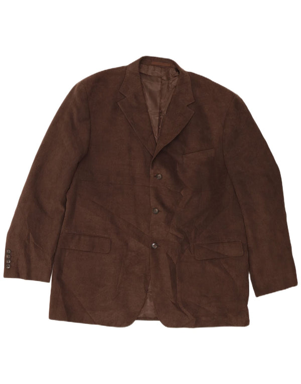 Marks & Spencer Męska sztruksowa marynarka zapinana na 3 guziki, UK 46 XL, brązowa