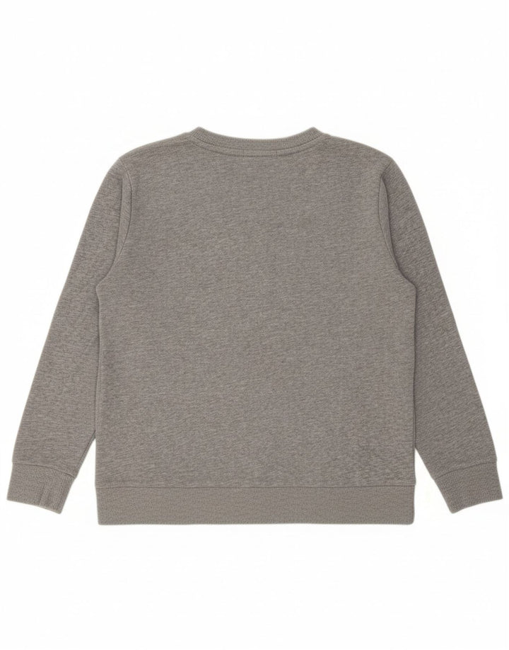 DKNY Womens Oversized Graphic Sweatshirt Jumper UK 10 Small Grey Cotton