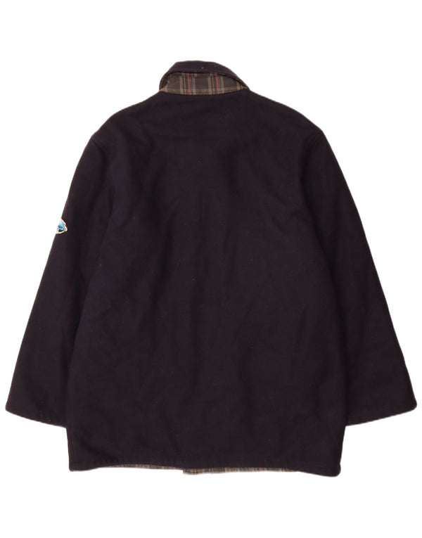 Abrigo reversible para hombre North Pole UK 42 XL Lana azul marino