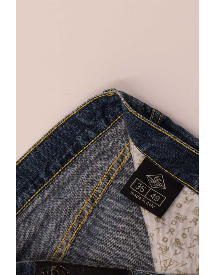 Roy Rogers Herre Distressed Straight Jeans W35 L29 Blå