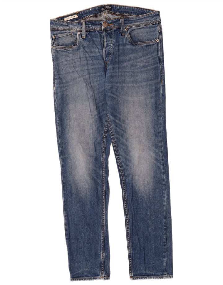 Jack & Jones Mens Tim Slim Jeans W30 L30 Blue Cotton