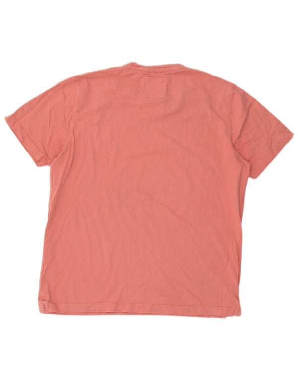 Crew Clothing Mens Graphic T-Shirt Top Large Pink Cotton