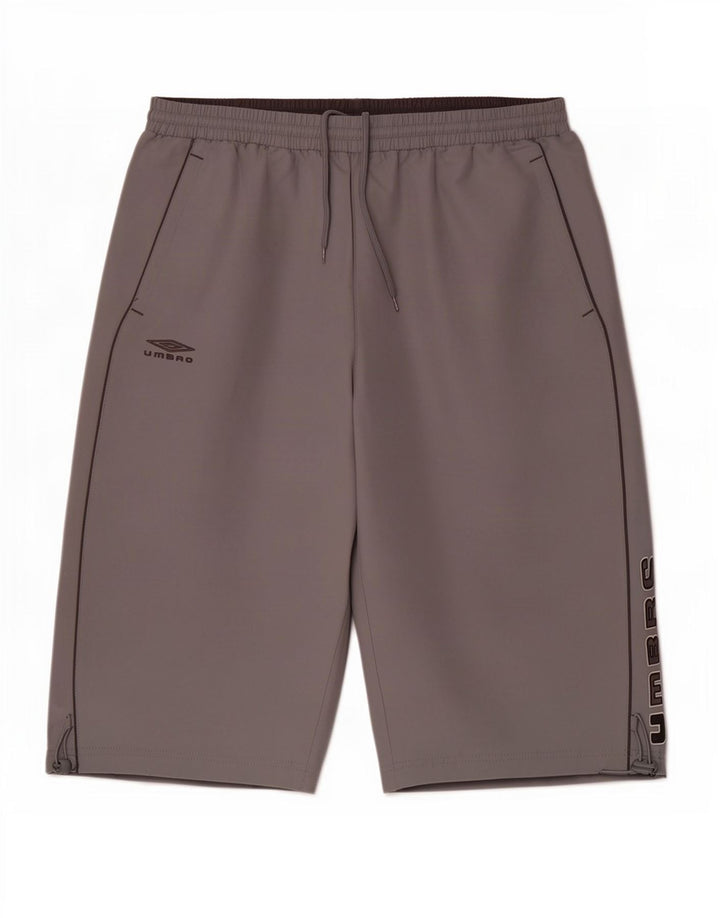 Pantaloncini sportivi Umbro da uomo con grafica Bermuda, grandi, in poliestere grigio