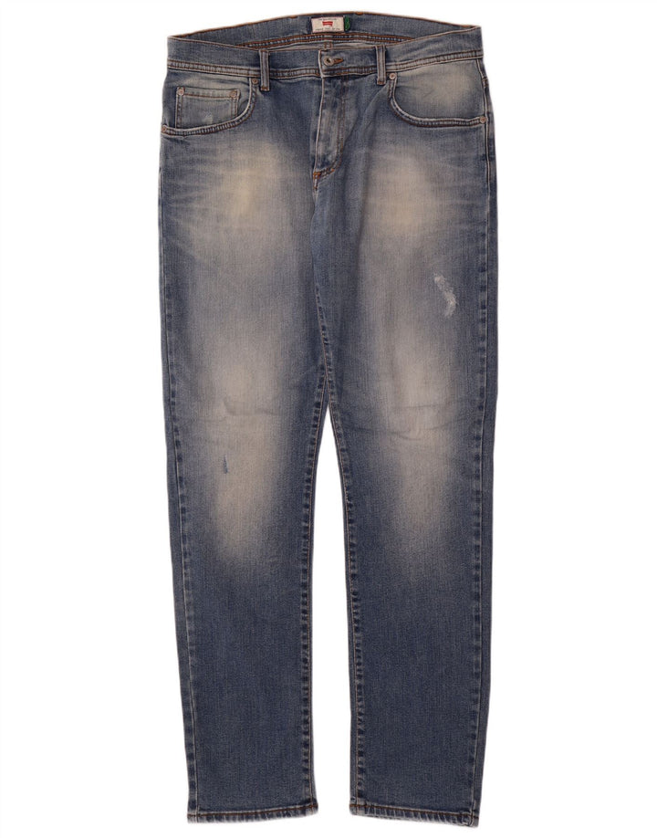Carrera Mens Distressed Slim Jeans W34 L33 Blue Cotton