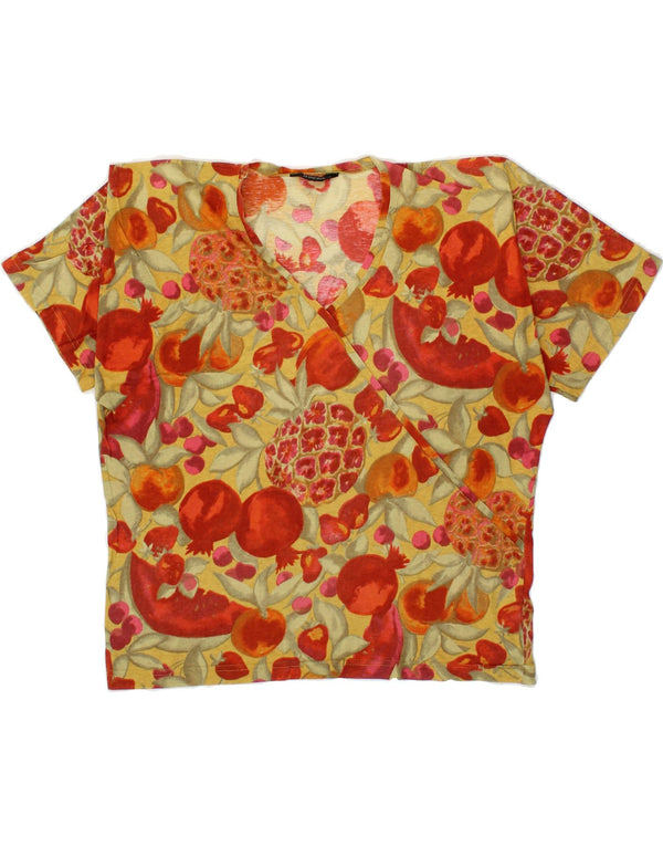 PERSONA Womens Oversized T-Shirt Top Size 17 Small Multicoloured Cotton