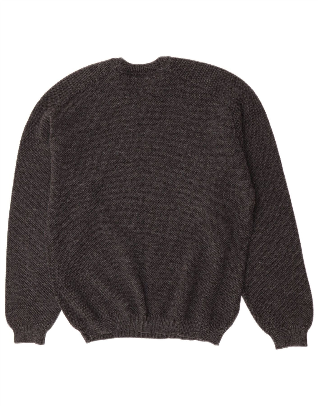 White Sails Mens V-Neck Jumper Sweater Medium Grey Virgin Wool