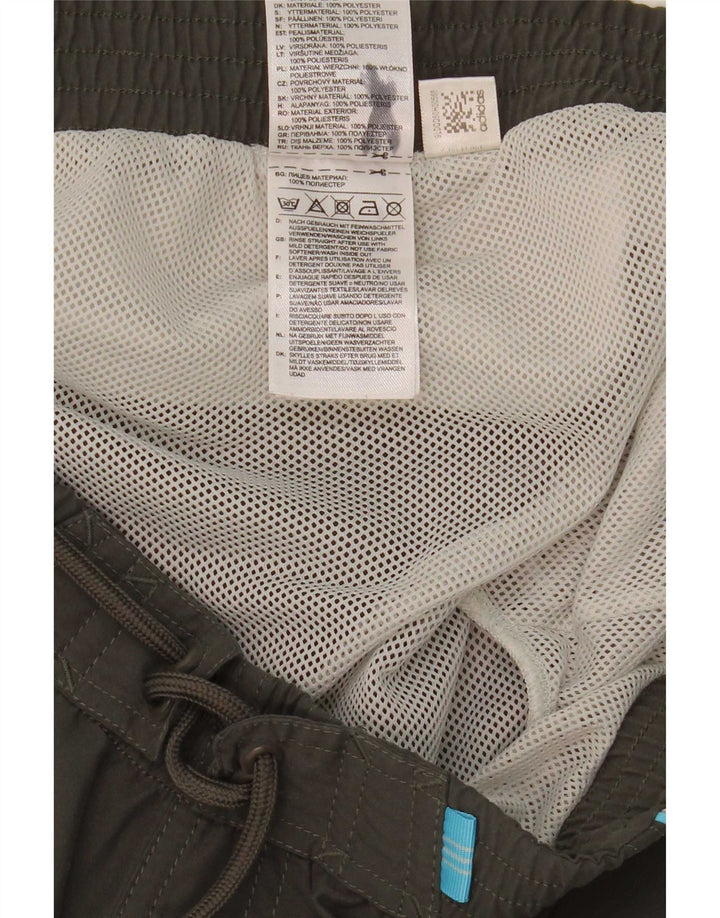 Adidas Mens Graphic Swimming Shorts Large  Grey Colourblock Polyester