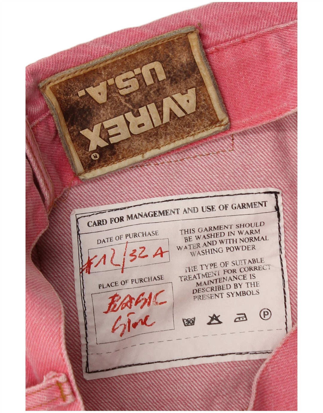 Avirex Herre tilspidsede jeans W32 L33 Pink