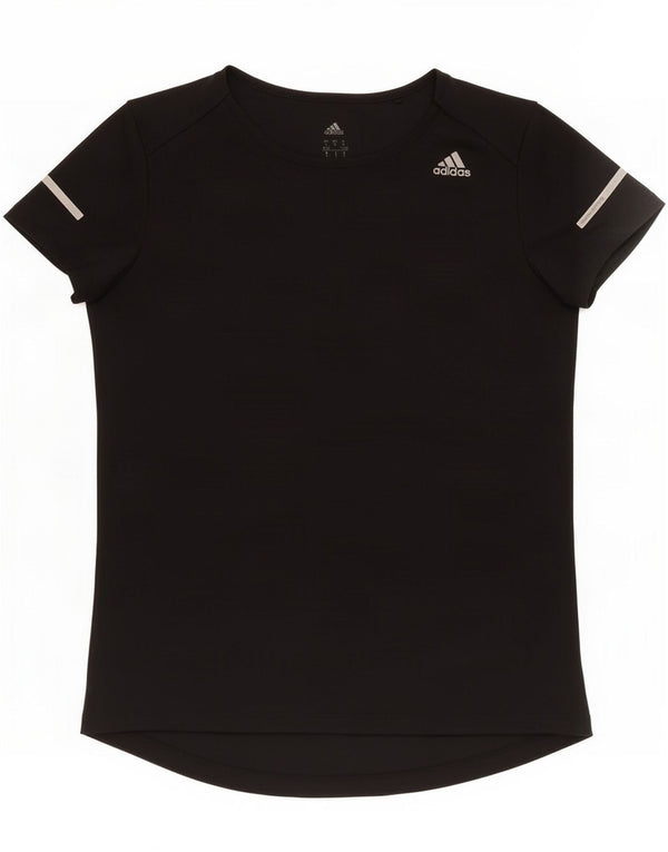 Adidas Womens Climalite T-Shirt Top UK 8/10 Small Black Polyester