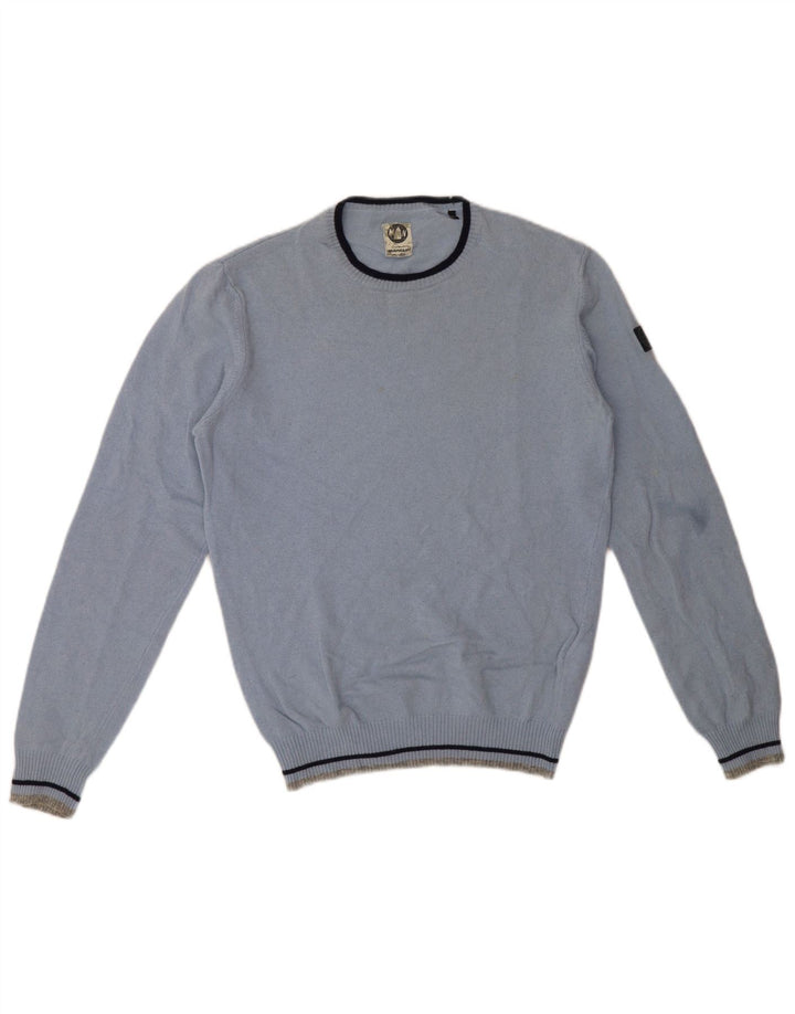 Murphy & Nye Mens Crew Neck Jumper Sweater Large Blue Wool
