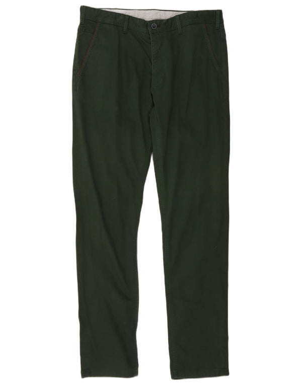 Massimo Dutti Slim Chino-Hose für Herren, EU 44, Größe L, W34, L34, Khaki, Baumwolle
