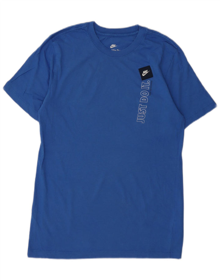 NIKE Mens Graphic T-Shirt Top Small Blue Cotton