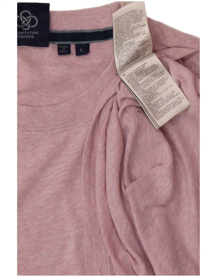 SUPERDRY Mens T-Shirt Top Large Pink Cotton