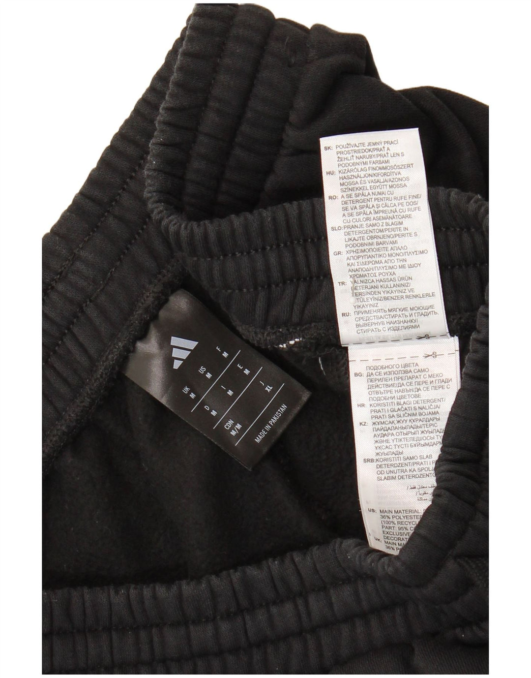 Adidas Mens Tracksuit Trousers Joggers Medium  Black Cotton