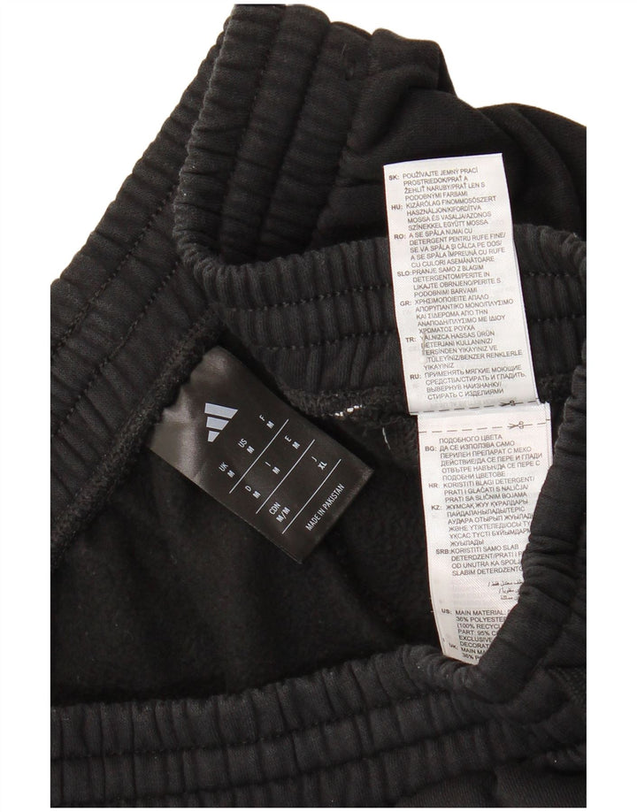 Adidas Mens Tracksuit Trousers Joggers Medium  Black Cotton