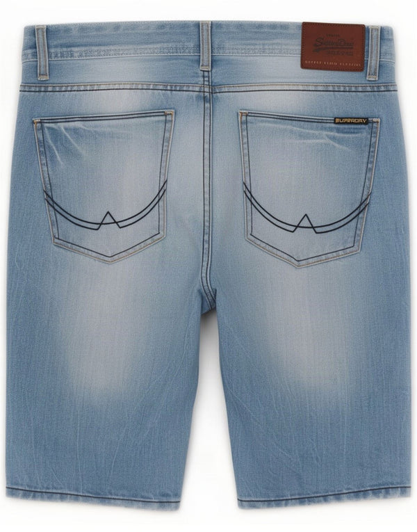 Pantalones cortos de mezclilla para hombre Superdry Medium W32 Algodón azul