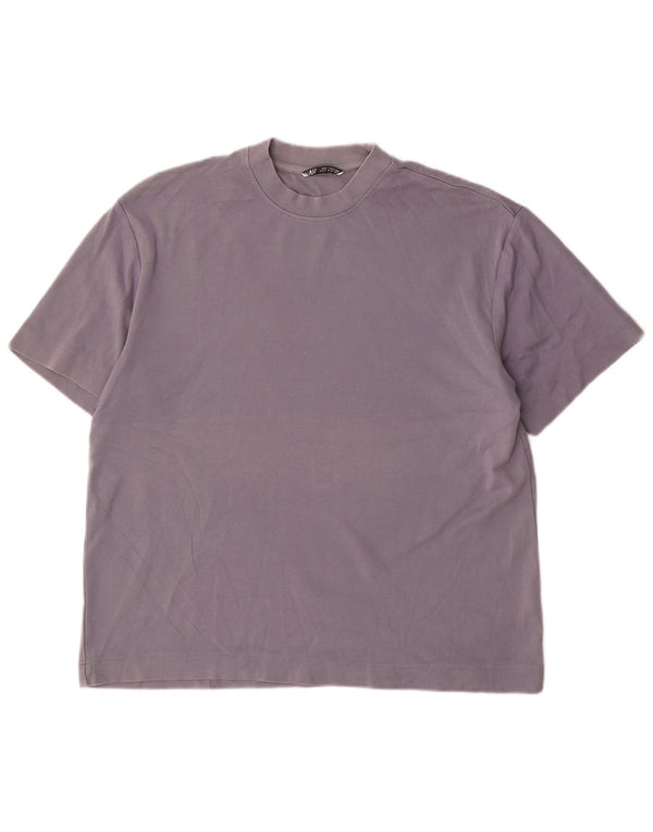 Zara Mens T-Shirt Top Medium Blue Cotton