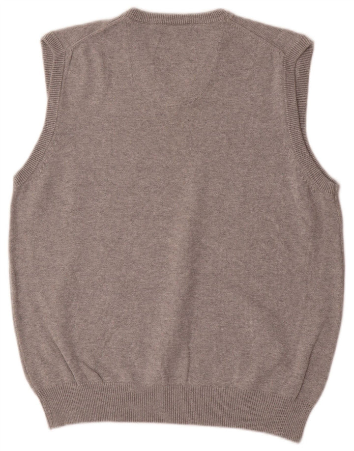 Marks & Spencer Mens Blue Harbour Vest Tank Top Medium Grey Cotton