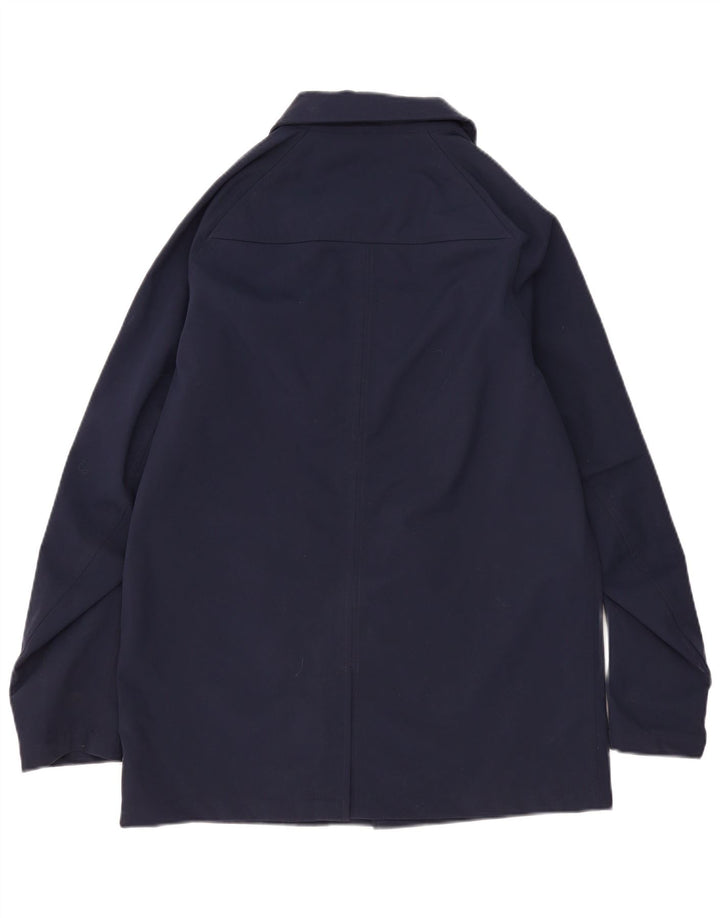 Timberland Mens Overcoat UK 38 Medium Navy Blue Nylon