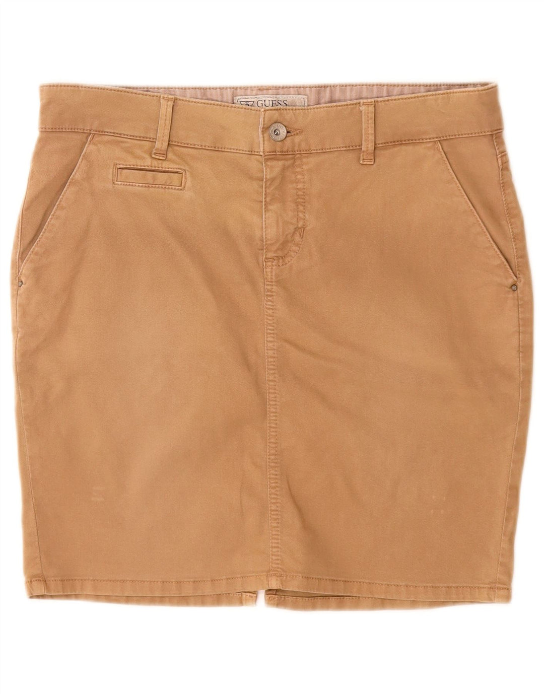 Guess Womens Mini Skirt W29 Medium Beige Cotton