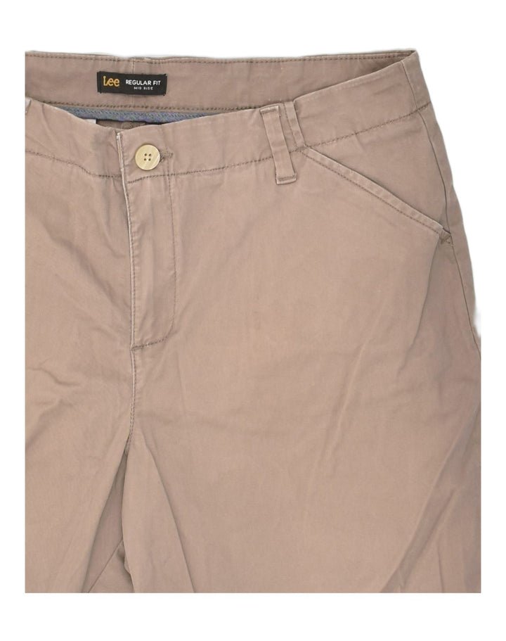 LEE Womens Casual Shorts US 16 2XL W34 Brown Cotton | Vintage Lee | Thrift | Second-Hand Lee | Used Clothing | Messina Hembry 
