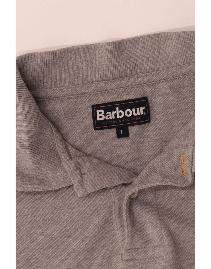 Barbour Polo Homme Grand Coton Gris