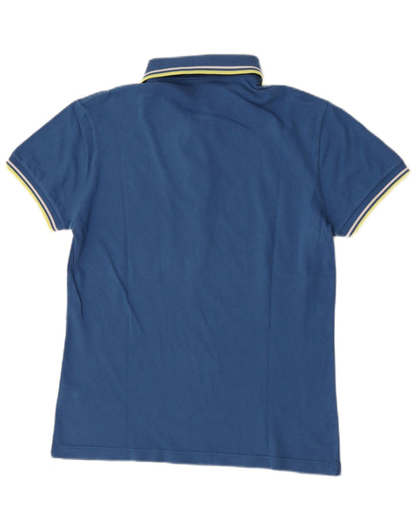 Fred Perry Mens Light and Stretch Polo Shirt Medium Blue Striped Cotton