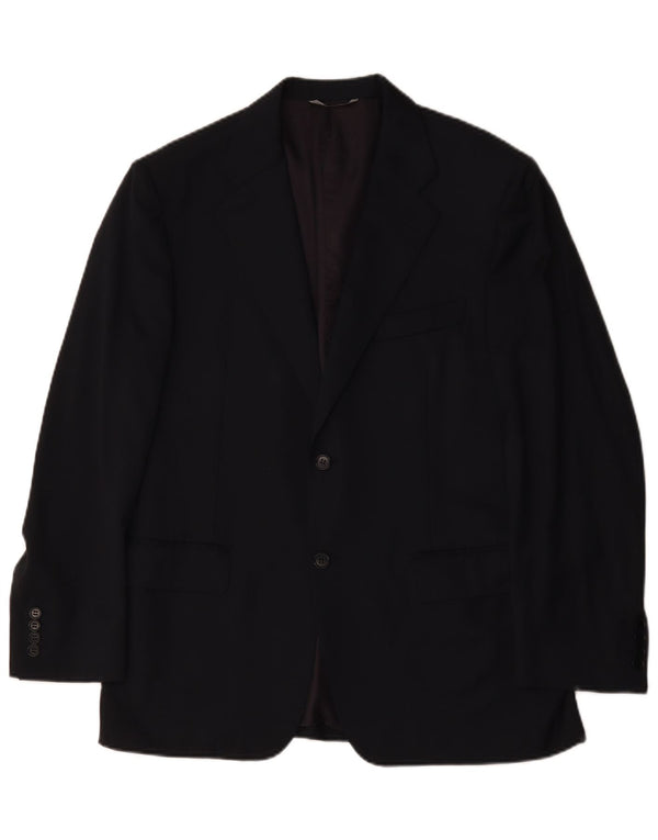 Giacca Blazer da Uomo a 2 Bottoni Canali IT 50 Large in Lana Blu Navy