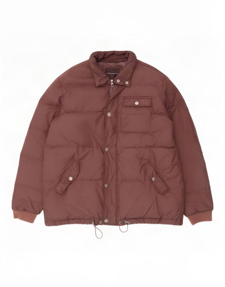 Sergio Tacchini Mens Padded Jacket IT 52 XL Brown Polyamide