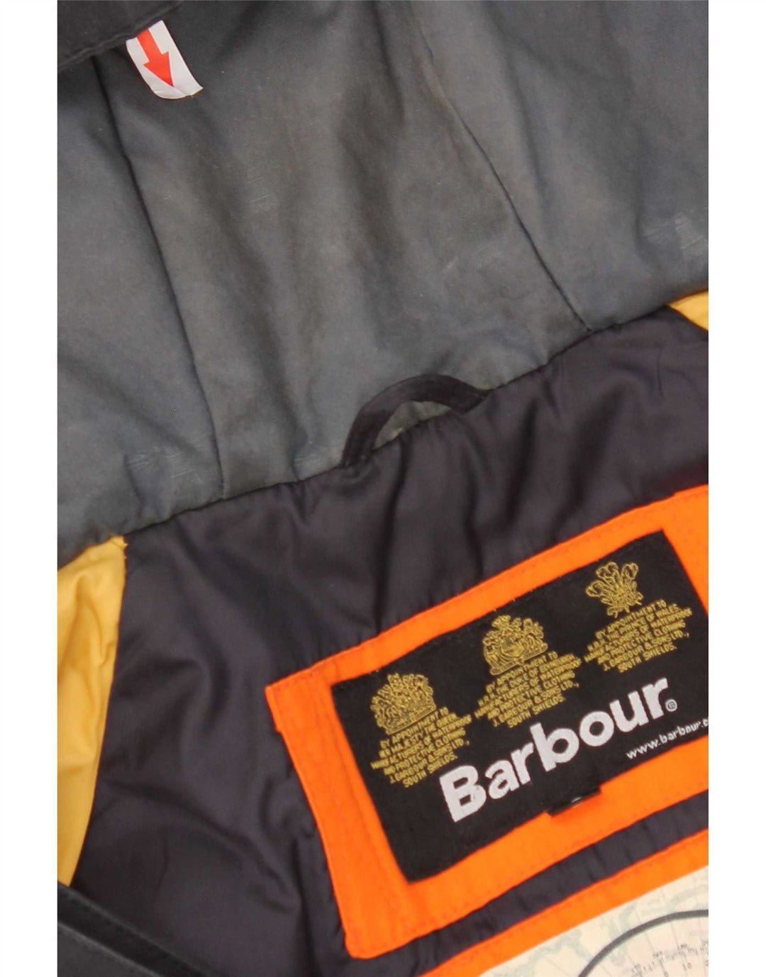 Giacca a vento con cappuccio da uomo Barbour UK 36 Small Poliestere blu navy
